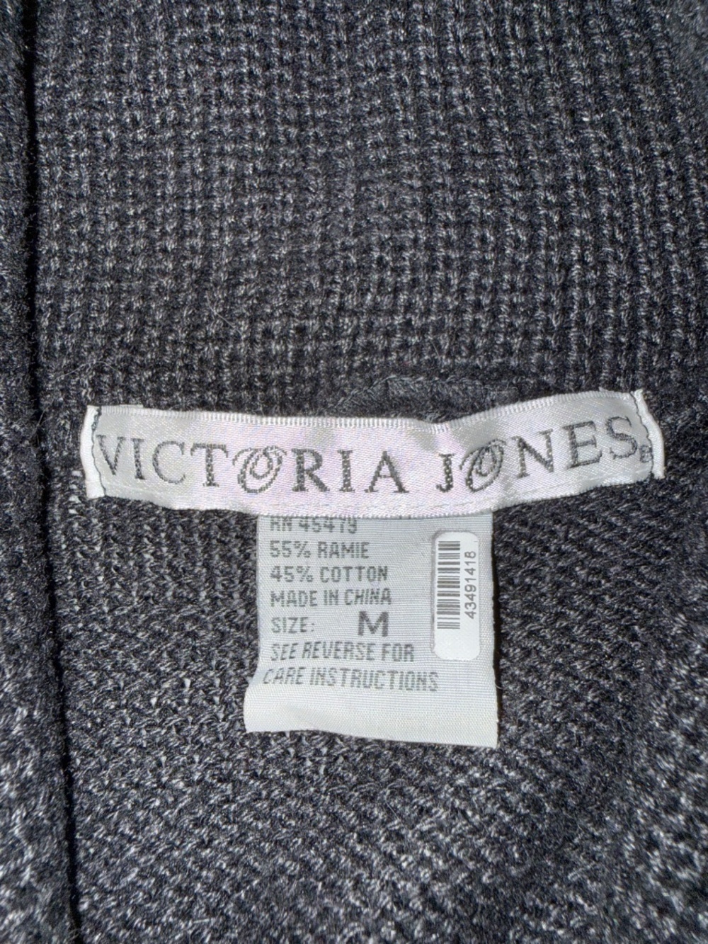 Victoria Jones Beaded Southwestern Sweater Vest Tunic Black Medium Boho Western - Picture 10 of 16